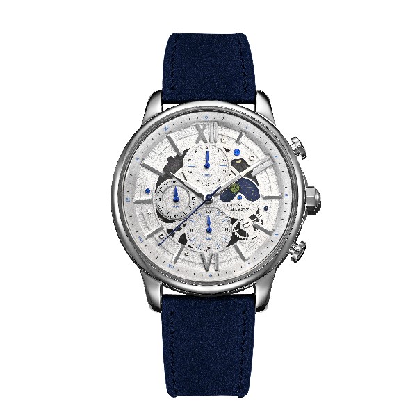 ARIES GOLD BELFAST MOON G 7013 S-W MEN'S LEATHER WATCH